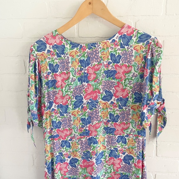 Fauthfull the Brand Emelia Midi Dress Jemima Coquette Cottagecore Boho Bows Sz M - Picture 5 of 16